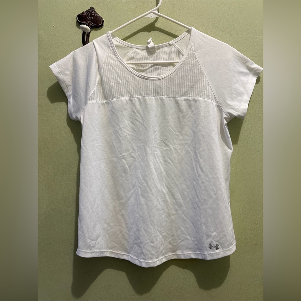 Under Armour White Women's Top with Open Back Design